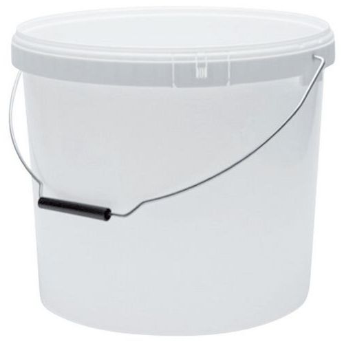 Secchio bianco in plastica con coperchio 17L Manutan Expert,