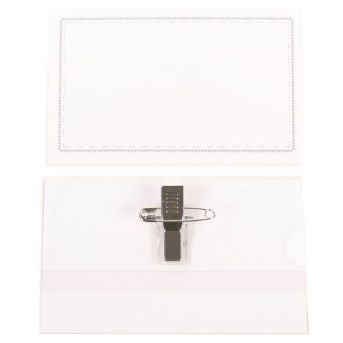 Badge con pinza combinata Manutan 90x57mm,