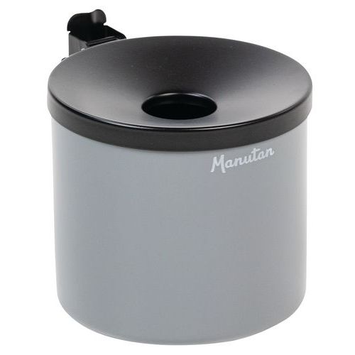 Posacenere da parete Manutan - 1,5L - Grigio,