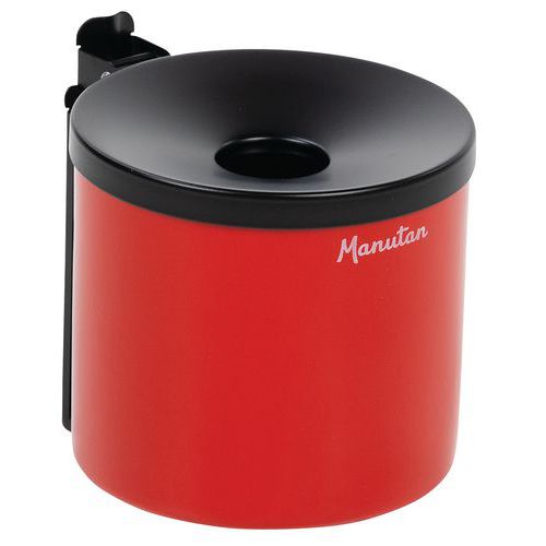 Posacenere da parete Manutan - 1,5L - Rosso,