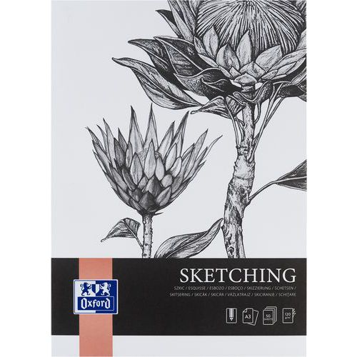 Blocco disegno Sketching Oxford Art ril spirale A3 50p 120g,