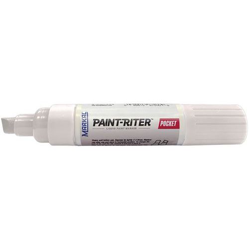 Pennarello Pocket vernice indelebile punta reversib bianco,