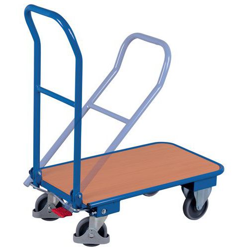 Carrello in metallo con sponda ribaltabile - Portata 250 kg,