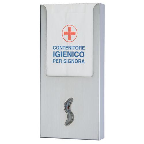 Distributore di sacchetti per protezione igienica in inox,