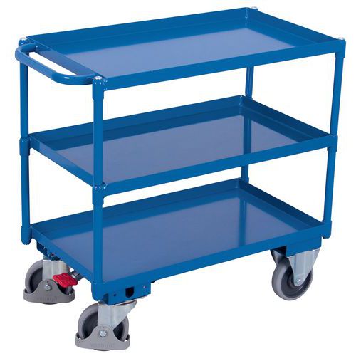 Carrello a 3 ripiani in metallo - 1135x700x950 mm - Portata 400 kg,