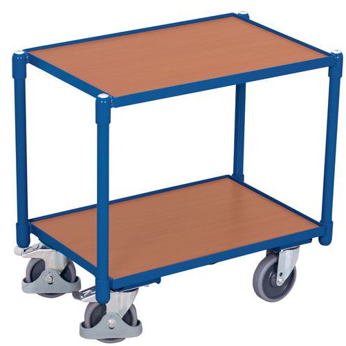 Carrello a 2 ripiani per contenitori 600x400 - Portata 250 kg,