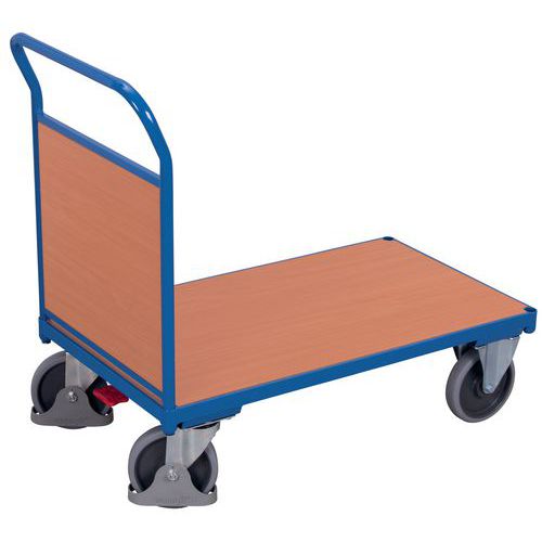 Carrello con sponda in legno - 1125x700x1015 mm - Portata 500 kg,