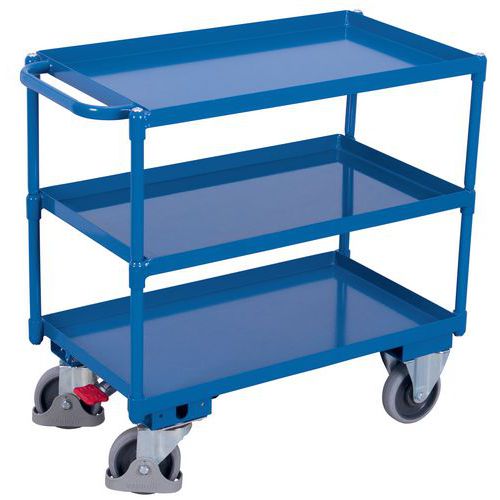 Carrello a 3 ripiani in metallo - 985x500x910 mm - Portata 400 kg,