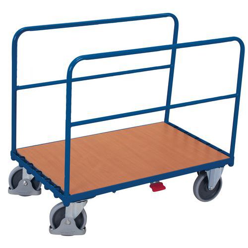 Carrello con 2 sponde tubolari 1350x800x1040 mm - Portata 500 kg,