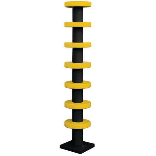 Paletto di protezione Pargom 250 mm x 1500 mm nero/giallo,