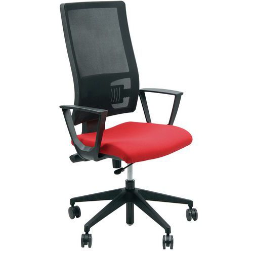 Sedia NEREIDE IGNIFUGO rosso bracc.opz,