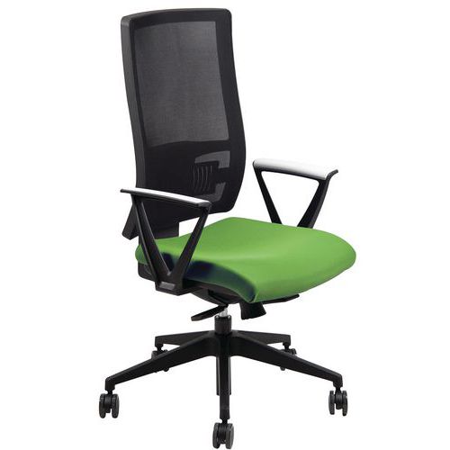 Sedia NEREIDE IGNIFUGO verde bracc.opz,