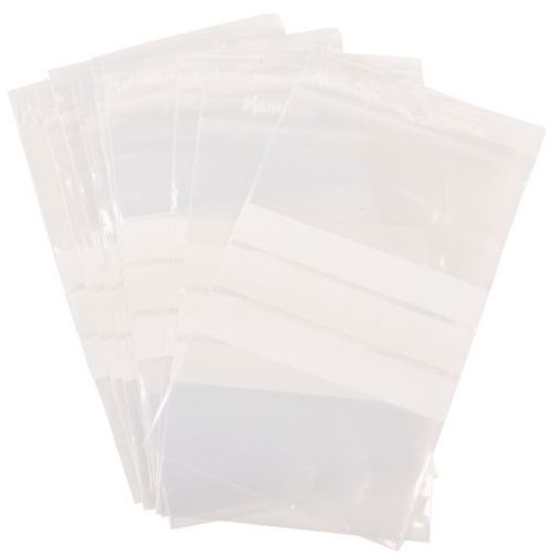 SACCHETTI ZIP 120X80 MM FASCIA BIANCA,