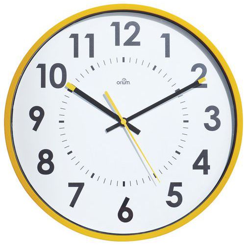 Orologio silenzioso Ø 30 cm giallo,