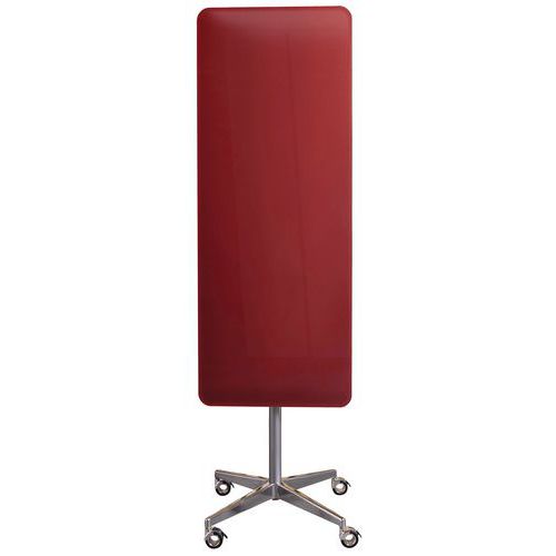 Lavagna mobile in vetro 60 cm x 155 cm - Rossa - Vanerum,