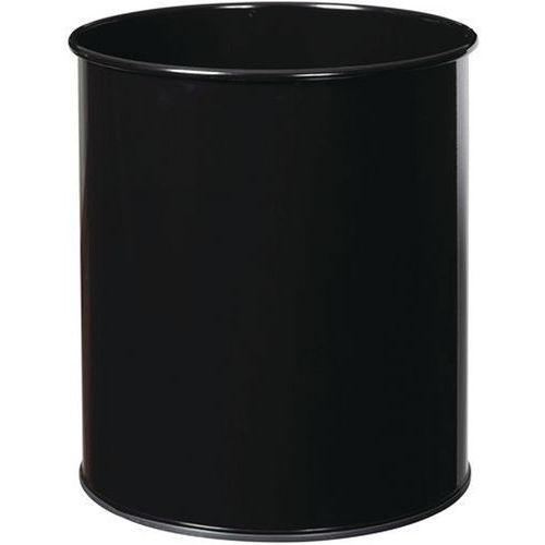 Cestino per carta in metallo Manutan - 30 L - Noir,