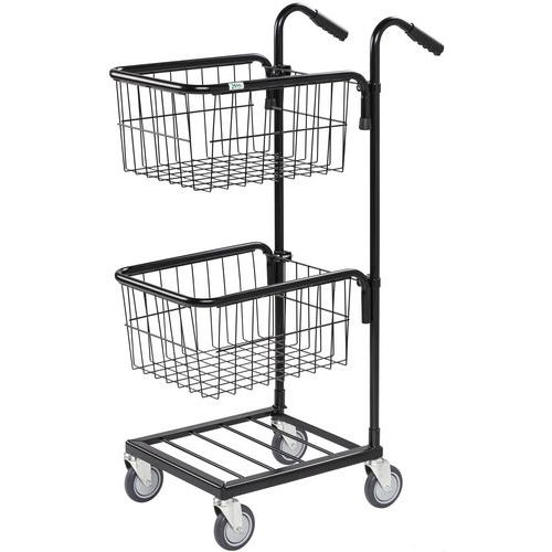 Mini carrello  - 2 cestello - 4 ruote girevoli - KM153-TTS,