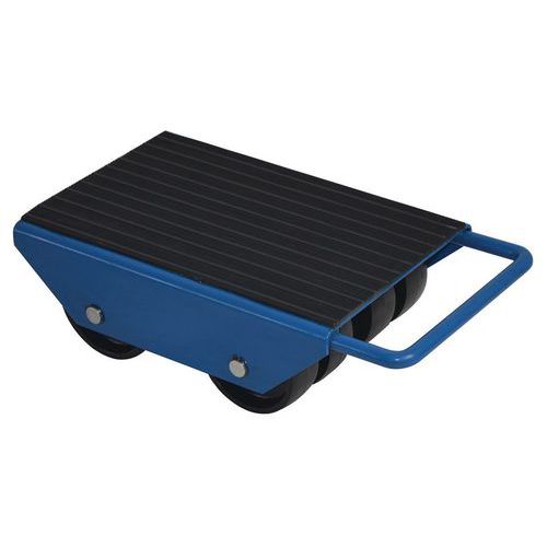 Carrellino con rotelle fisse - 8 rotelle - Portata 2000 kg,