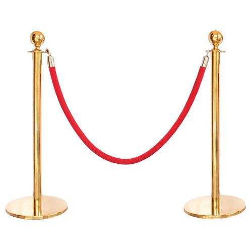 Paletto in ottone con cordone rosso,