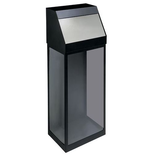 Pattumiera trasparente con apertura a spinta da 50 L,