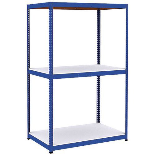 Scaffalatura Manutan Rapid 1 2440x1525x915 3 ripiani blu in melaminico,