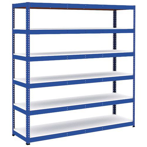 Scaffalatura Manutan Rapid 1 2440x2440x610 6 rip blu mel,