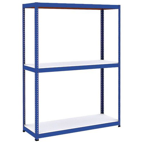 Scaffalatura Manutan Rapid 1 2440x1830x610 3 ripiani blu in melaminico,