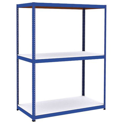 Scaffalatura Manutan Rapid 1 2440x1830x915 3 ripiani blu in melaminico,