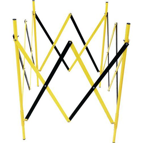 Barriere da cantiere estend quadrata colore: giallo e nero,