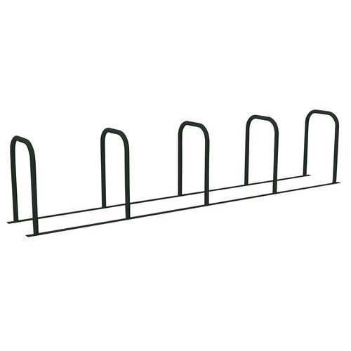 Portabiciclette a U fissa 5U in vernice verde pino,