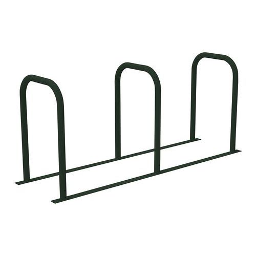 Portabiciclette a U fissa 3U in vernice verde pino,