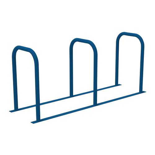 Portabiciclette a U fissa 3U vernice blu genziana,