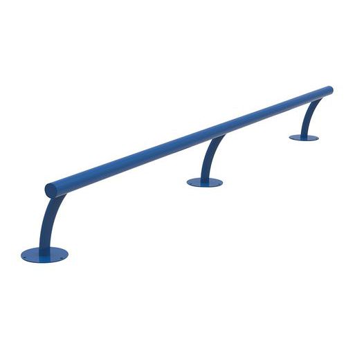 Barra per parcheggio moto 3800 vernice su piede blu genziana,