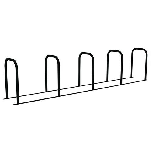 Portabiciclette a U fissa 5U in vernice nero notte,