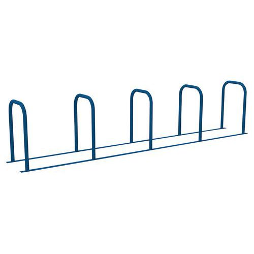 Portabiciclette a U fissa 5U vernice blu genziana,