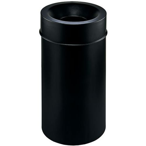 Cestino ignifugo da parete nero 50 L,