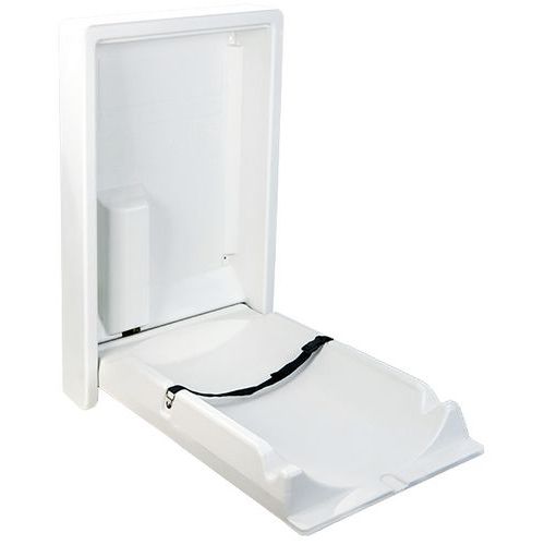 Fasciatoio Orizzontale Jofel AY10000 - Antibatterico HDPE, Bianco, Pieghevole A Parete - Foto 8