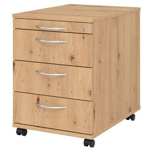 Cassettiera mobile AC30 BM-Rovere/Frontale in rovere,