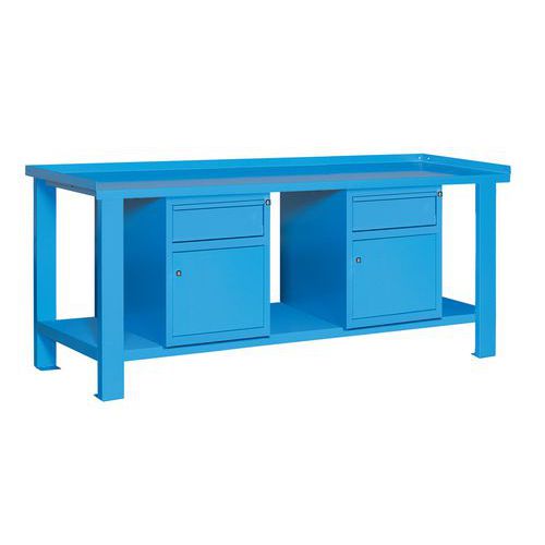 banco monobloc lamiera 2000x700x890 1+1cassetti 1+1 antabatt,