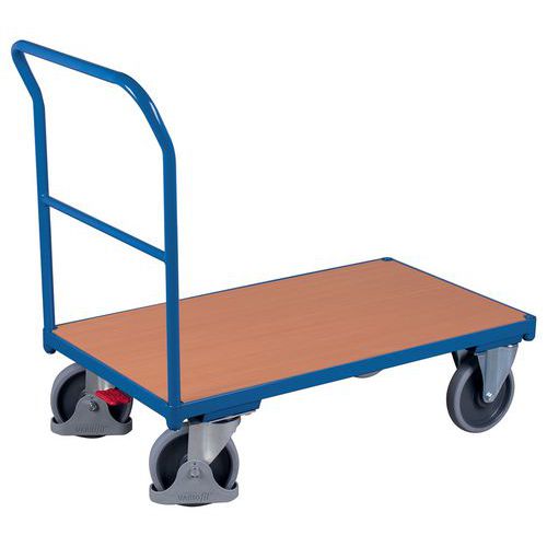 Carrello in acciaio 1 sponda fissa 1325x800x1015 mm da 500kg,