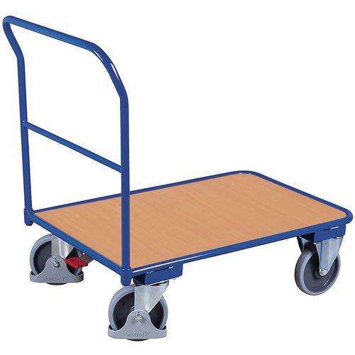 Carrello in acciaio con sponda tubolare 1300x700x1030mm 400 kg,