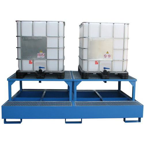 Vasca con 2 rialzi 2 cisternette da 1000 L - verniciata,