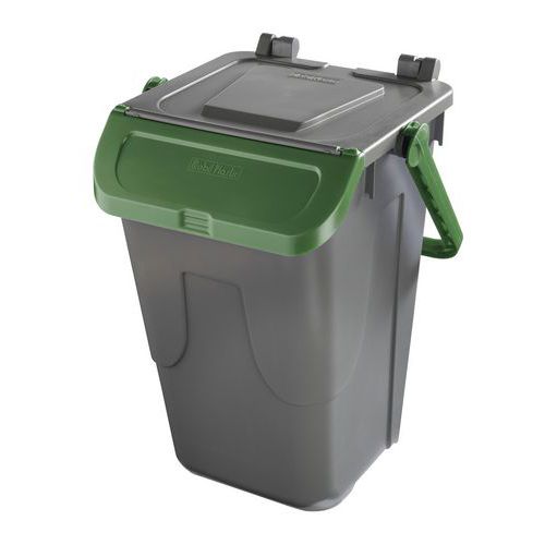 Pattumiera riciclaggio in plastica verde 35L-Mobil Plastic,