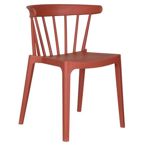 Sedia impilabile WINDSON terracotta in PP (lotto da 4),