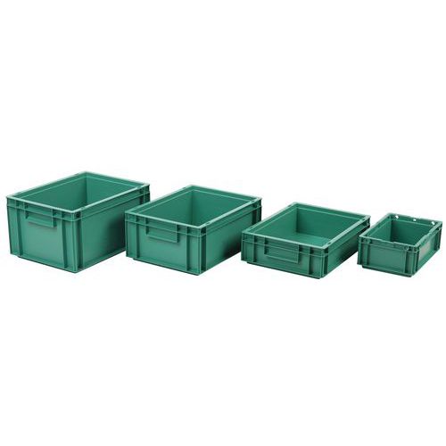 Contenitore AUER 66 Litri – 60x40x32 Cm In Polipropilene Grigio Argento, Con Metro Pieghevole Incluso, Norma Europea