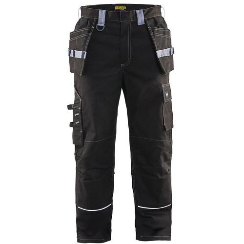 Pantaloni da artigiano ignifugo nero/grigio taglia 44L,