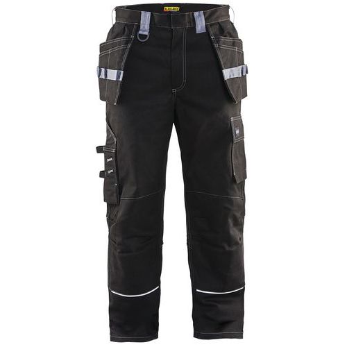 Pantaloni da artigiano ignifugo nero/grigio taglia 38,
