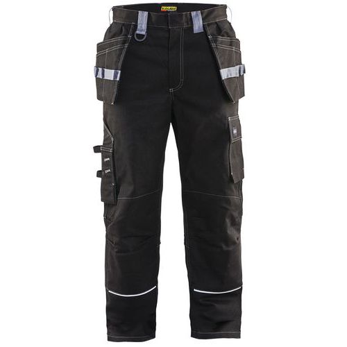 Pantaloni da artigiano ignifugo nero/grigio taglia 42C,