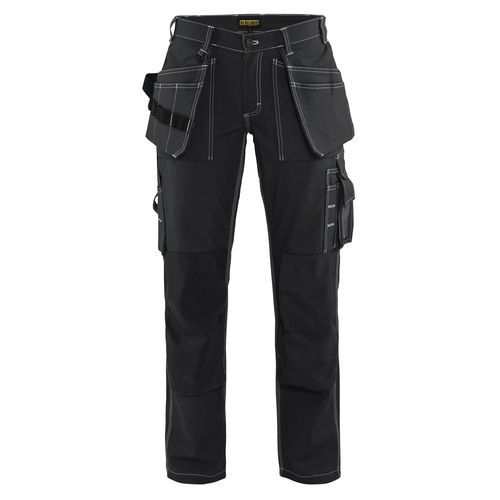 Pantaloni con Tasche Flottanti Donna Nero,