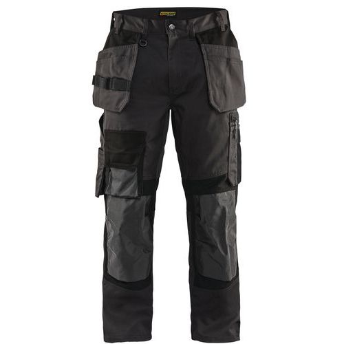 Pantaloni da artigiano stretch grigio scuro/nero 40C,
